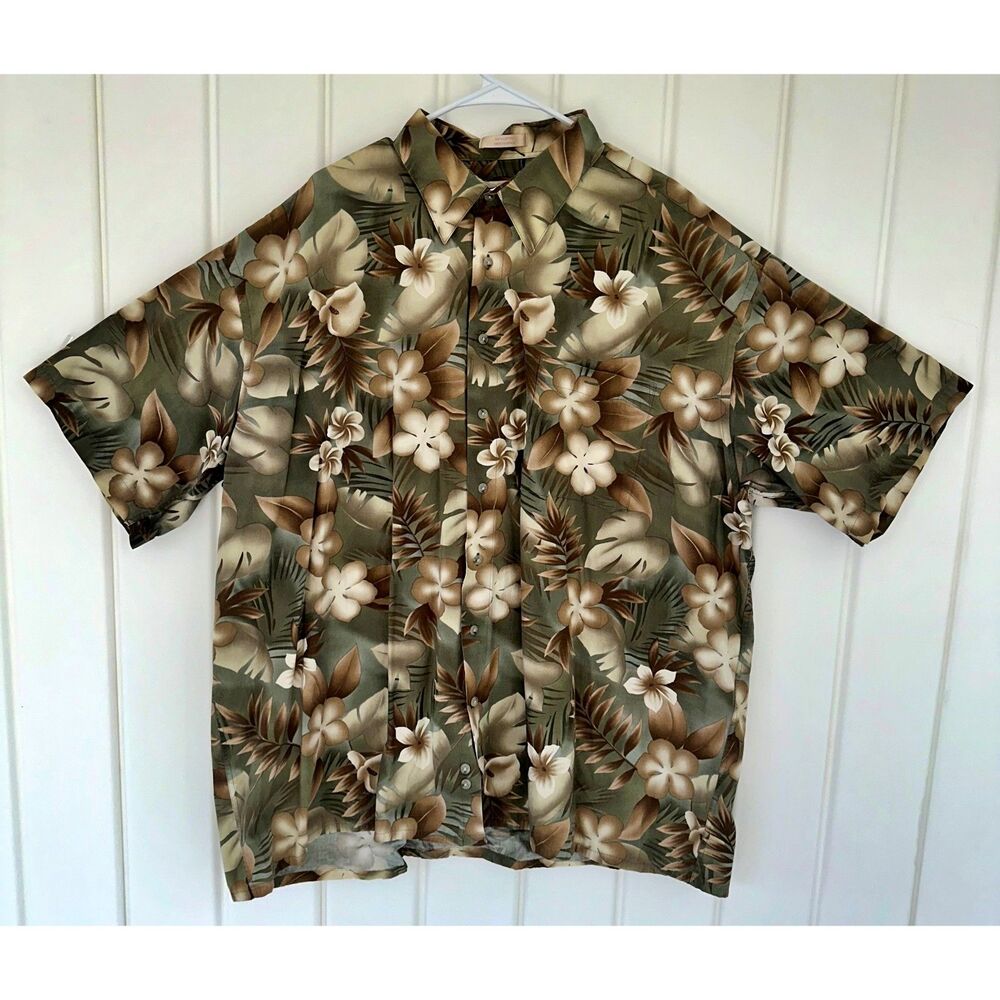Men's Campia Moda Hawaiian Short Sleeve Shirt Size: 3XLT 100% Cotton